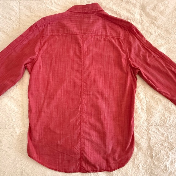 INC International Concepts Men's Casual Red Button-Down Shirt - Picture 5 of 5